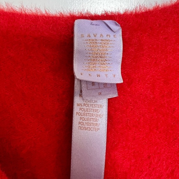 Savage Fenty Red Fluffy Dress (1X) - Picture 7 of 7